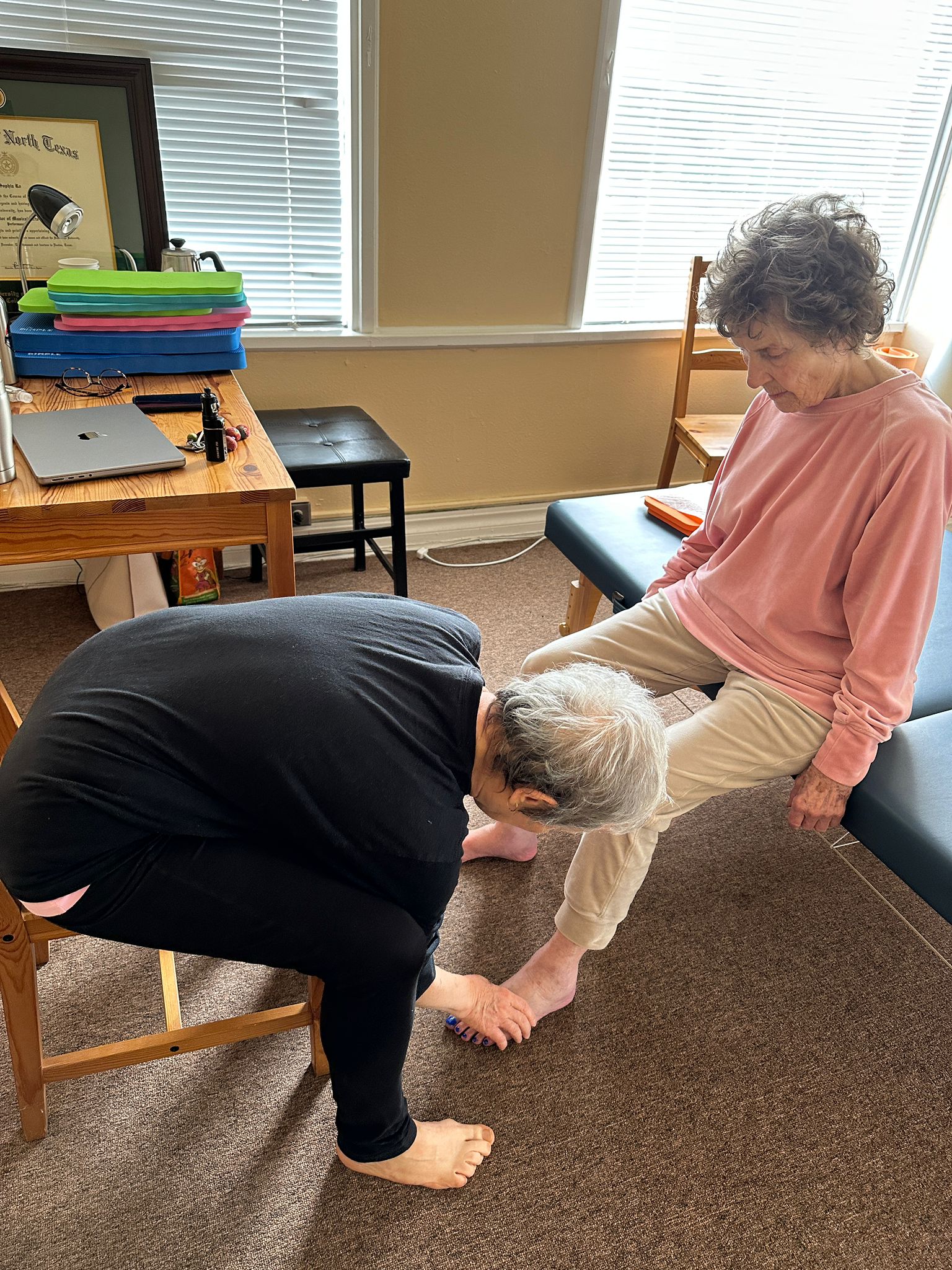 Feldenkrais session with Dena